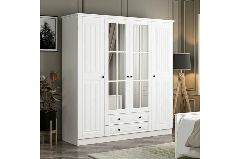Fruitland Garderob 180 cm - Vit - Förvaring - Klädförvaring - Garderob & garderobssystem