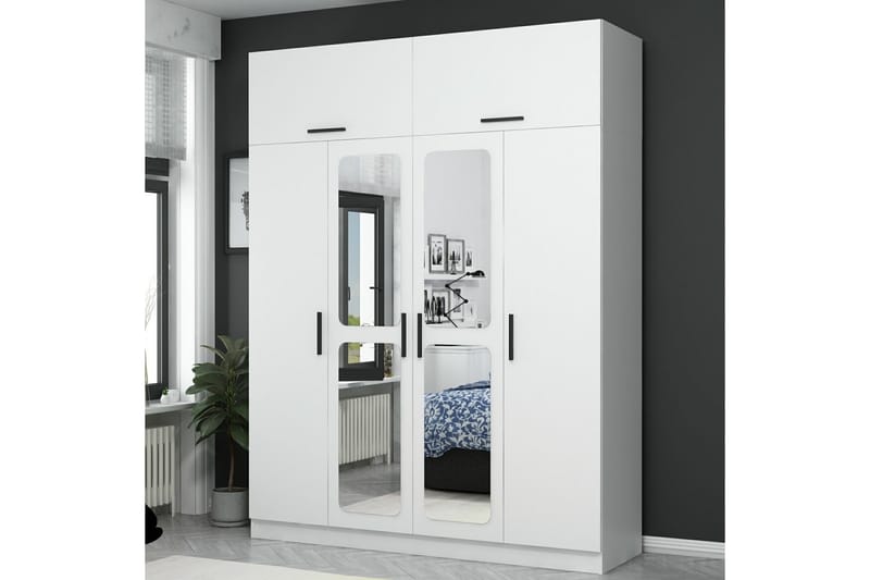 Fruitland Garderob 180 cm - Vit - Förvaring - Klädförvaring - Garderob & garderobssystem