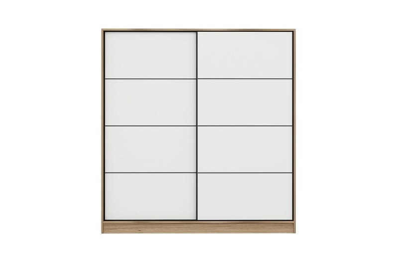 Fruitland Garderob 180 cm - Vit/ek - Förvaring - Klädförvaring - Garderob & garderobssystem