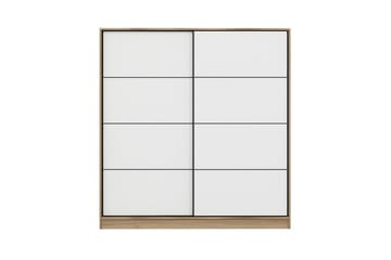 Fruitland Garderob 180 cm - Vit/ek - Förvaring - Klädförvaring - Garderob & garderobssystem