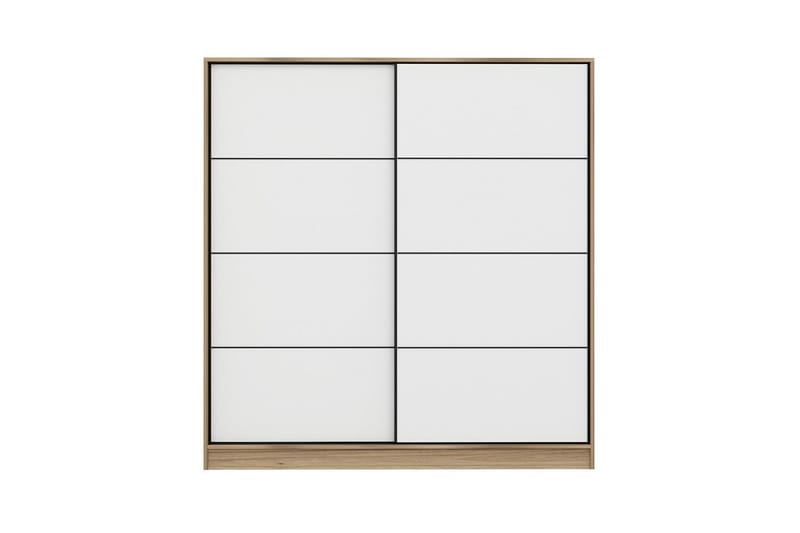 Fruitland Garderob 180 cm - Vit/ek - Förvaring - Klädförvaring - Garderob & garderobssystem