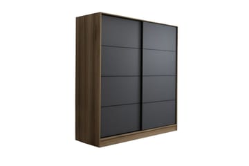Fruitland Garderob 220 cm - Grå/Ek - Förvaring - Klädförvaring - Garderob & garderobssystem