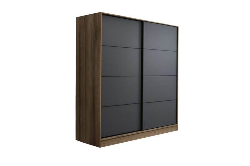 Fruitland Garderob 220 cm - Grå/Ek - Förvaring - Klädförvaring - Garderob & garderobssystem