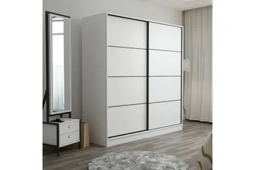 Fruitland Garderob 220 cm - Vit - Förvaring - Klädförvaring - Garderob & garderobssystem