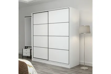 Fruitland Garderob 220 cm - Vit - Förvaring - Klädförvaring - Garderob & garderobssystem