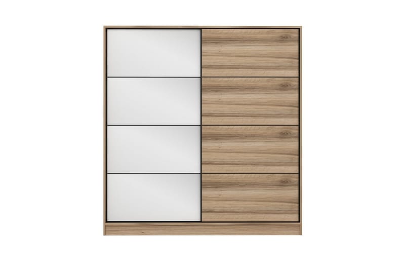 Fruitland Garderob 220 cm - Vit/Brun/Ek - Förvaring - Klädförvaring - Garderob & garderobssystem