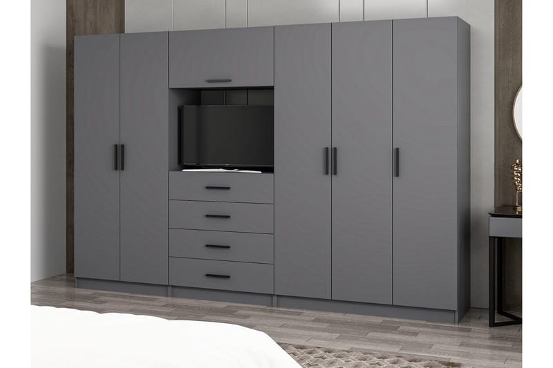 Fruitland Garderob 225 cm - Antracit - Förvaring - Klädförvaring - Garderob & garderobssystem