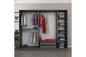 Fruitland Garderob 225 cm - Antracit - Förvaring - Klädförvaring - Garderob & garderobssystem