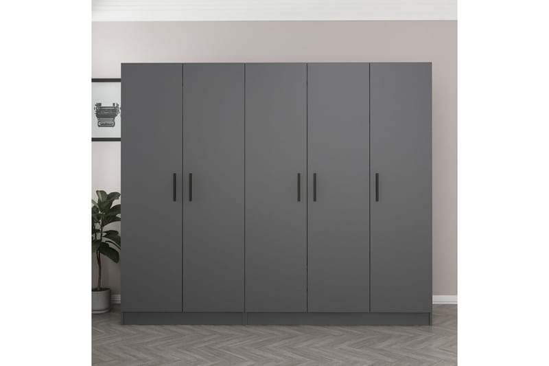 Fruitland Garderob 225 cm - Antracit - Förvaring - Klädförvaring - Garderob & garderobssystem