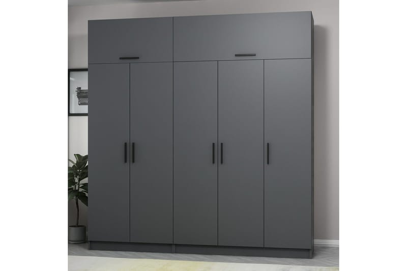 Fruitland Garderob 225 cm - Antracit - Förvaring - Klädförvaring - Garderob & garderobssystem