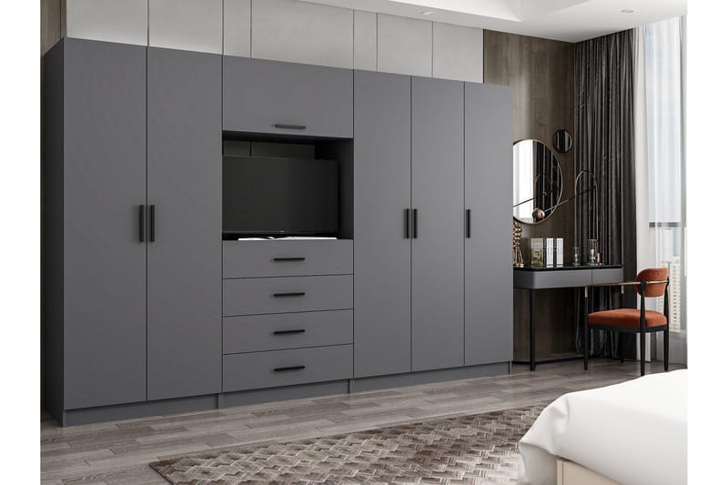 Fruitland Garderob 225 cm - Antracit - Förvaring - Klädförvaring - Garderob & garderobssystem