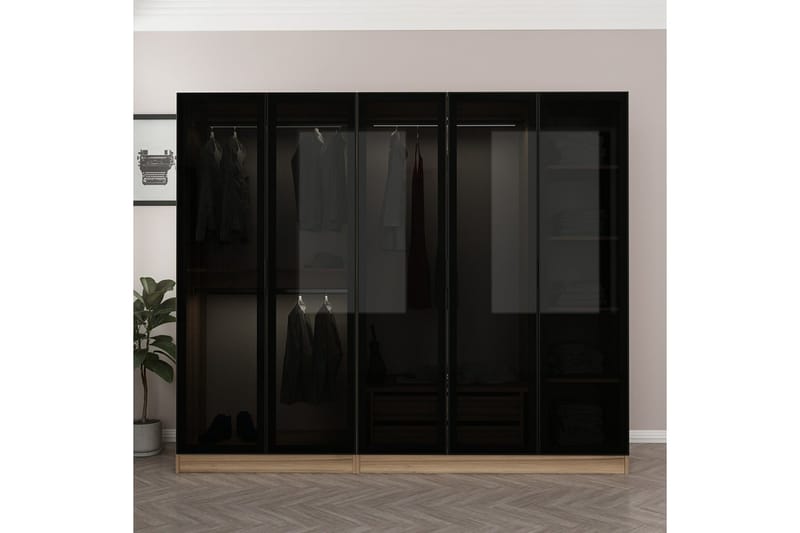 Fruitland Garderob 225 cm - Brun - Förvaring - Klädförvaring - Garderob & garderobssystem