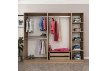Fruitland Garderob 225 cm - Brun - Förvaring - Klädförvaring - Garderob & garderobssystem
