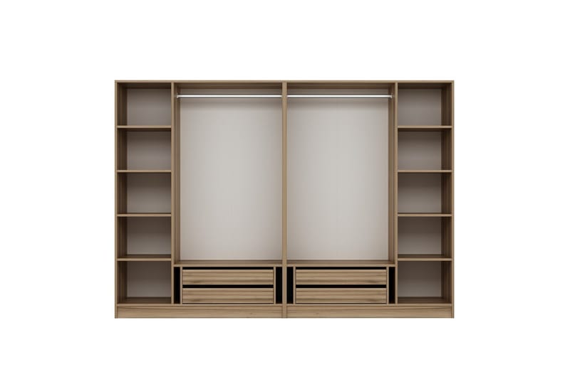 Fruitland Garderob 225 cm - Brun - Förvaring - Klädförvaring - Garderob & garderobssystem