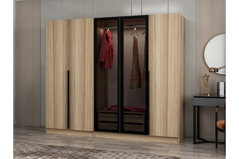Fruitland Garderob 225 cm - Brun - Förvaring - Klädförvaring - Garderob & garderobssystem