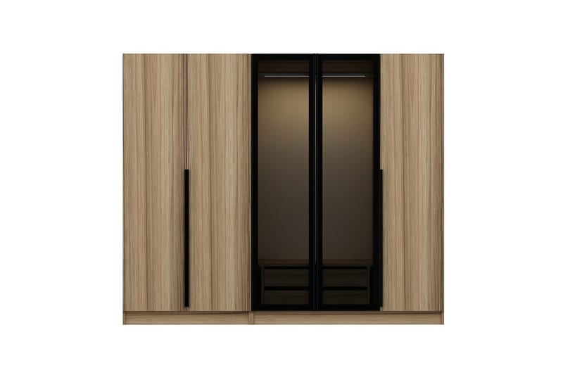 Fruitland Garderob 225 cm - Brun - Förvaring - Klädförvaring - Garderob & garderobssystem