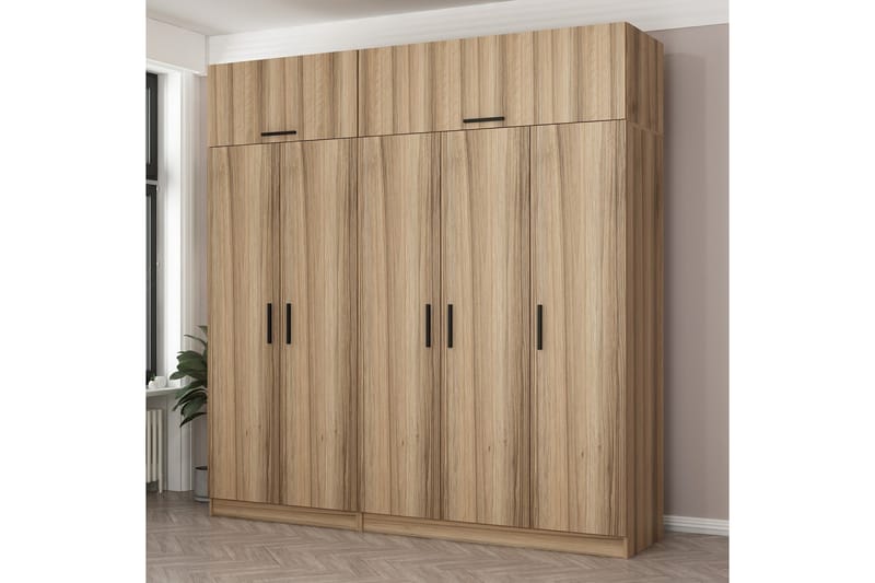 Fruitland Garderob 225 cm - Brun - Förvaring - Klädförvaring - Garderob & garderobssystem