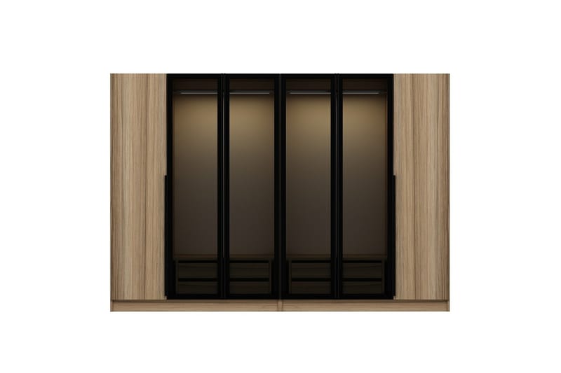 Fruitland Garderob 225 cm - Brun - Förvaring - Klädförvaring - Garderob & garderobssystem