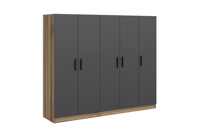 Fruitland Garderob 225 cm - Grå/Brun - Förvaring - Klädförvaring - Garderob & garderobssystem