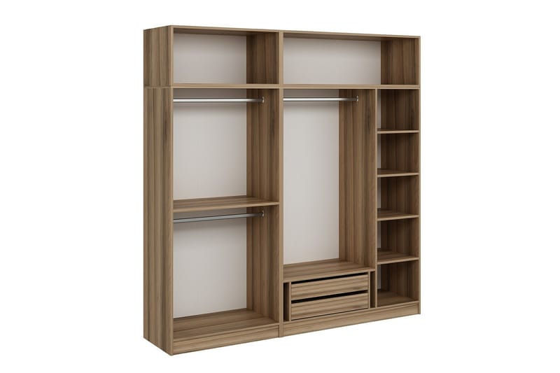 Fruitland Garderob 225 cm - Grå/Brun - Förvaring - Klädförvaring - Garderob & garderobssystem