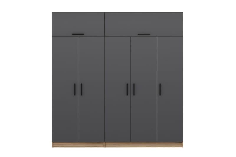 Fruitland Garderob 225 cm - Grå/Brun - Förvaring - Klädförvaring - Garderob & garderobssystem