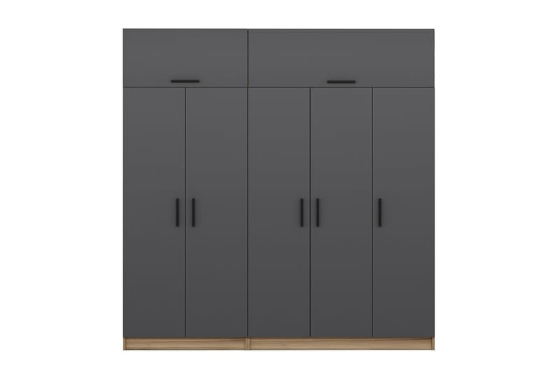 Fruitland Garderob 225 cm - Grå/Brun - Förvaring - Klädförvaring - Garderob & garderobssystem