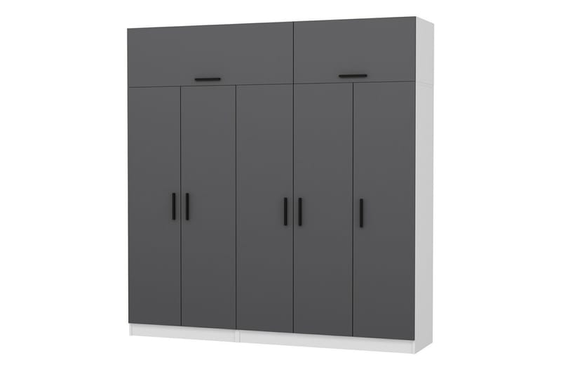 Fruitland Garderob 225 cm - Grå/Vit - Förvaring - Klädförvaring - Garderob & garderobssystem