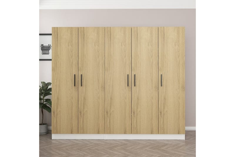 Fruitland Garderob 225 cm - Valnöt - Förvaring - Klädförvaring - Garderob & garderobssystem