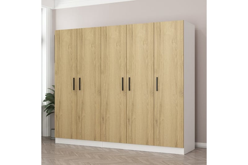 Fruitland Garderob 225 cm - Valnöt - Förvaring - Klädförvaring - Garderob & garderobssystem