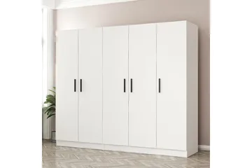 Fruitland Garderob 225 cm - Vit - Förvaring - Klädförvaring - Garderob & garderobssystem
