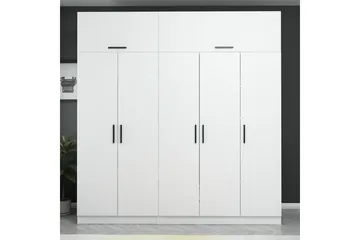 Fruitland Garderob 225 cm - Vit - Förvaring - Klädförvaring - Garderob & garderobssystem