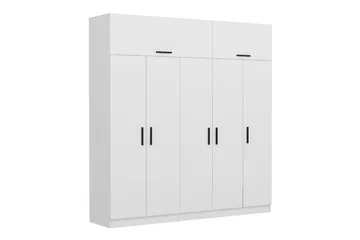 Fruitland Garderob 225 cm - Vit - Förvaring - Klädförvaring - Garderob & garderobssystem