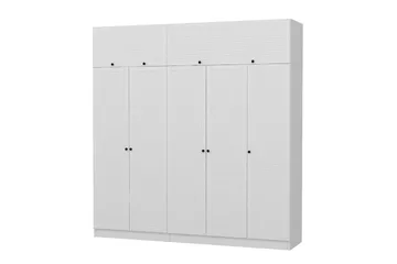 Fruitland Garderob 225 cm - Vit - Förvaring - Klädförvaring - Garderob & garderobssystem
