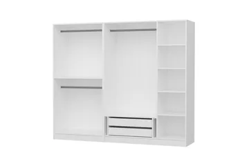 Fruitland Garderob 225 cm - Vit - Förvaring - Klädförvaring - Garderob & garderobssystem