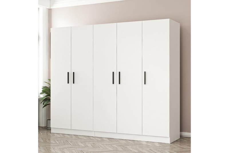 Fruitland Garderob 225 cm - Vit - Förvaring - Klädförvaring - Garderob & garderobssystem