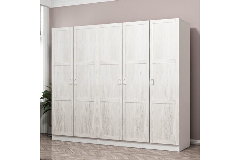 Fruitland Garderob 225 cm - Vit - Förvaring - Klädförvaring - Garderob & garderobssystem