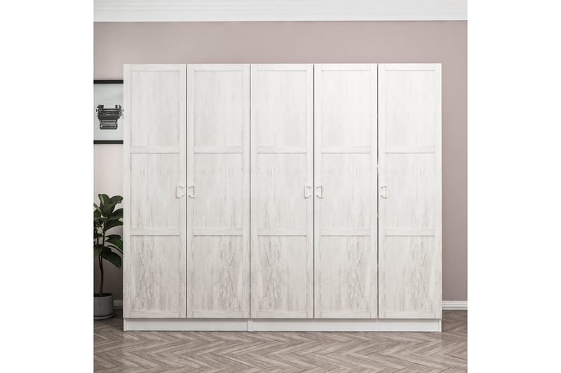 Fruitland Garderob 225 cm - Vit - Förvaring - Klädförvaring - Garderob & garderobssystem