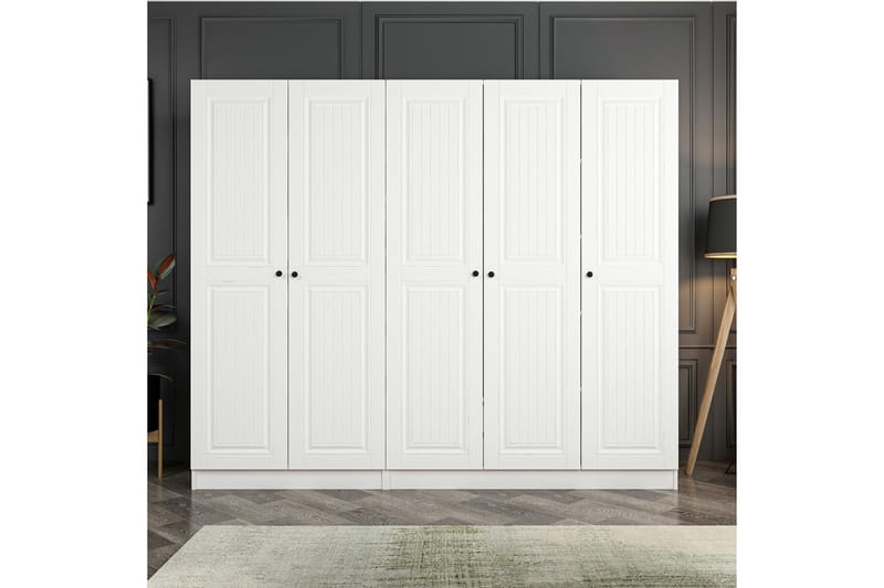 Fruitland Garderob 225 cm - Vit - Förvaring - Klädförvaring - Garderob & garderobssystem