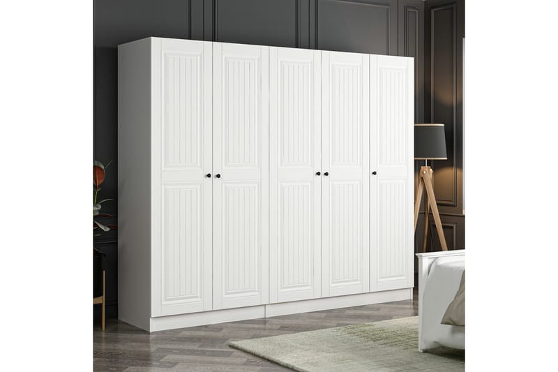 Fruitland Garderob 225 cm - Vit - Förvaring - Klädförvaring - Garderob & garderobssystem