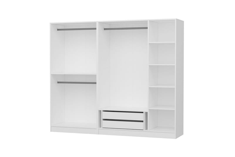 Fruitland Garderob 225 cm - Vit - Förvaring - Klädförvaring - Garderob & garderobssystem