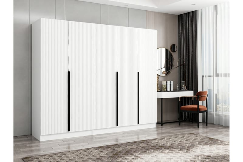 Fruitland Garderob 225 cm - Vit - Förvaring - Klädförvaring - Garderob & garderobssystem