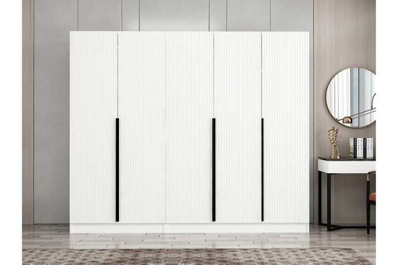 Fruitland Garderob 225 cm - Vit - Förvaring - Klädförvaring - Garderob & garderobssystem