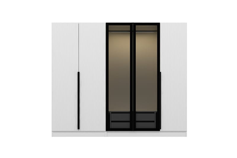 Fruitland Garderob 225 cm - Vit - Förvaring - Klädförvaring - Garderob & garderobssystem