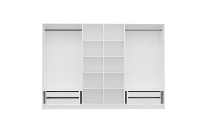 Fruitland Garderob 225 cm - Vit - Förvaring - Klädförvaring - Garderob & garderobssystem