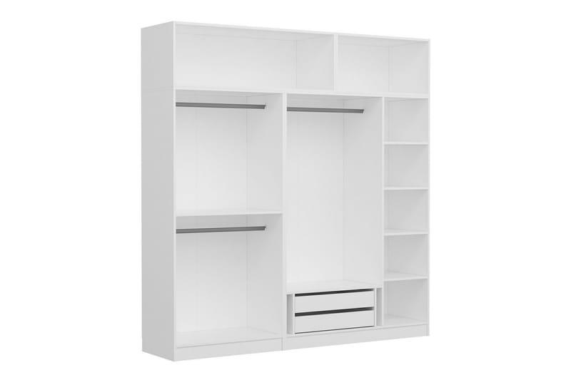 Fruitland Garderob 225 cm - Vit - Förvaring - Klädförvaring - Garderob & garderobssystem