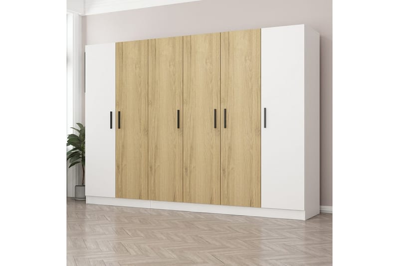 Fruitland Garderob 225 cm - Vit - Förvaring - Klädförvaring - Garderob & garderobssystem
