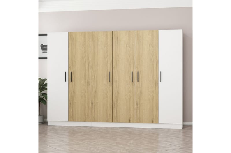 Fruitland Garderob 225 cm - Vit - Förvaring - Klädförvaring - Garderob & garderobssystem
