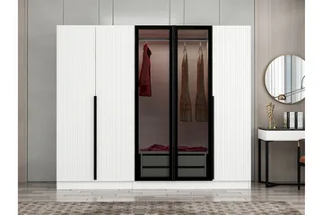 Fruitland Garderob 225 cm - Vit - Förvaring - Klädförvaring - Garderob & garderobssystem