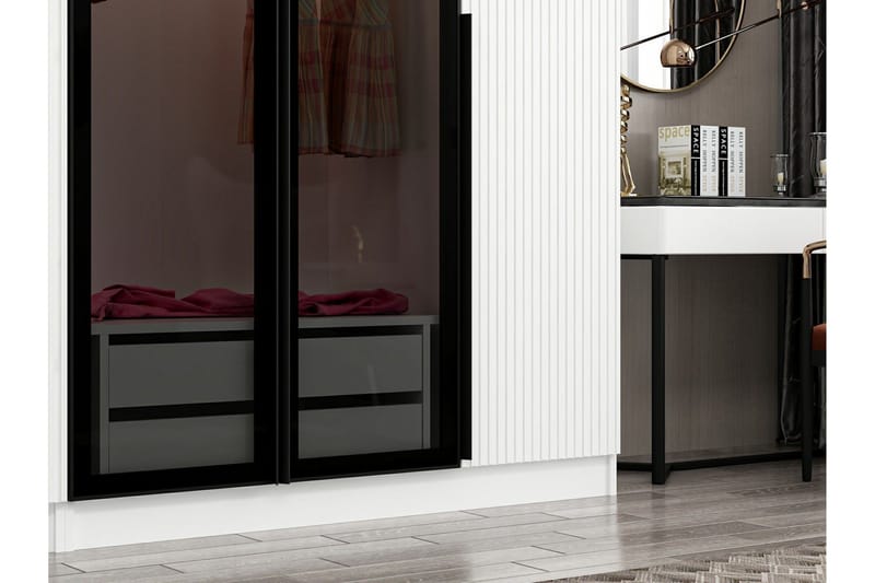 Fruitland Garderob 225 cm - Vit - Förvaring - Klädförvaring - Garderob & garderobssystem