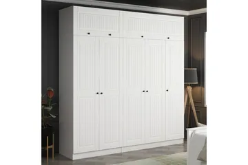 Fruitland Garderob 225 cm - Vit - Förvaring - Klädförvaring - Garderob & garderobssystem